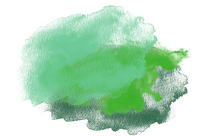Green watercolor splashes
