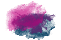 Purple and blue watercolor splashes