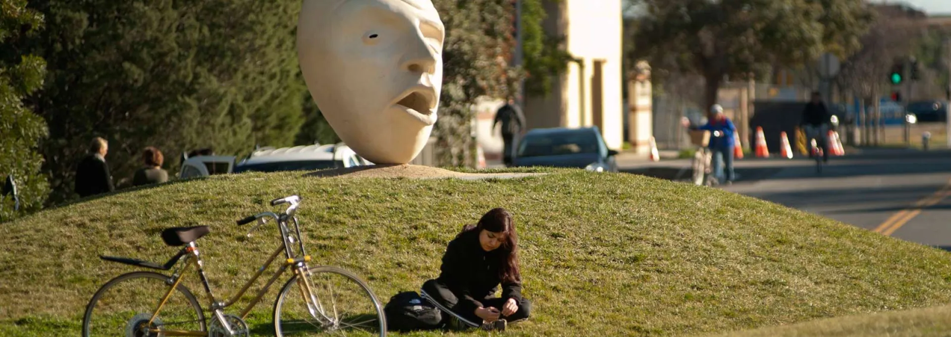 Student on campus