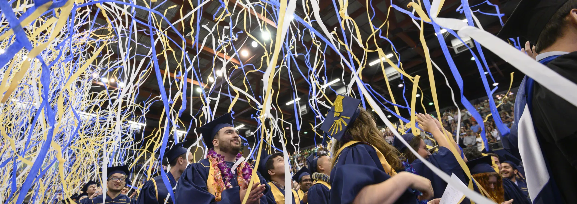 UC Davis Graduation with Streamers