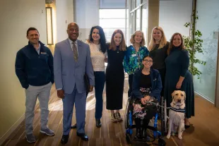 Chancellor Gary S. May visits the UC Davis Graduate School of Management to discuss service, leadership and opportunities to connect business expertise with university research.