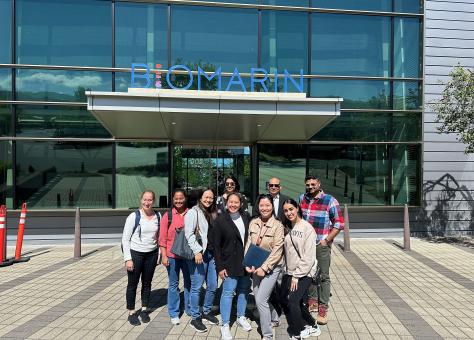 students outside BioMarin offices