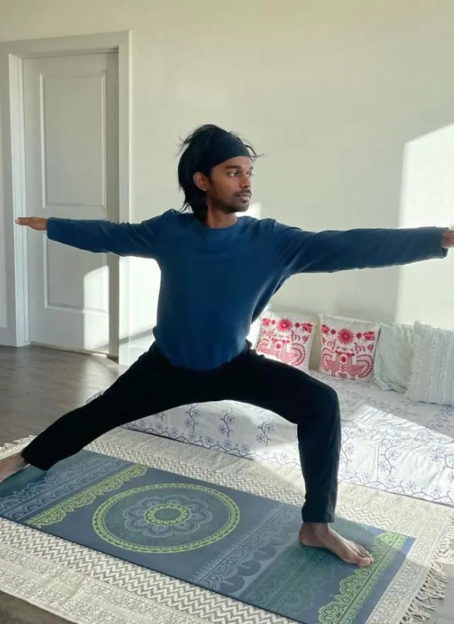 Lexman Kumar MSBA 22 practices yoga