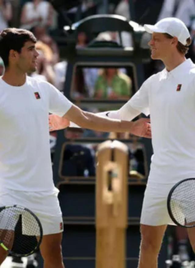 tennis players shaking hands
