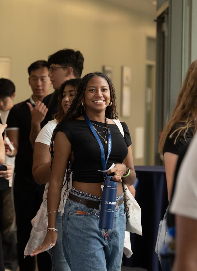 Business major students at orientation