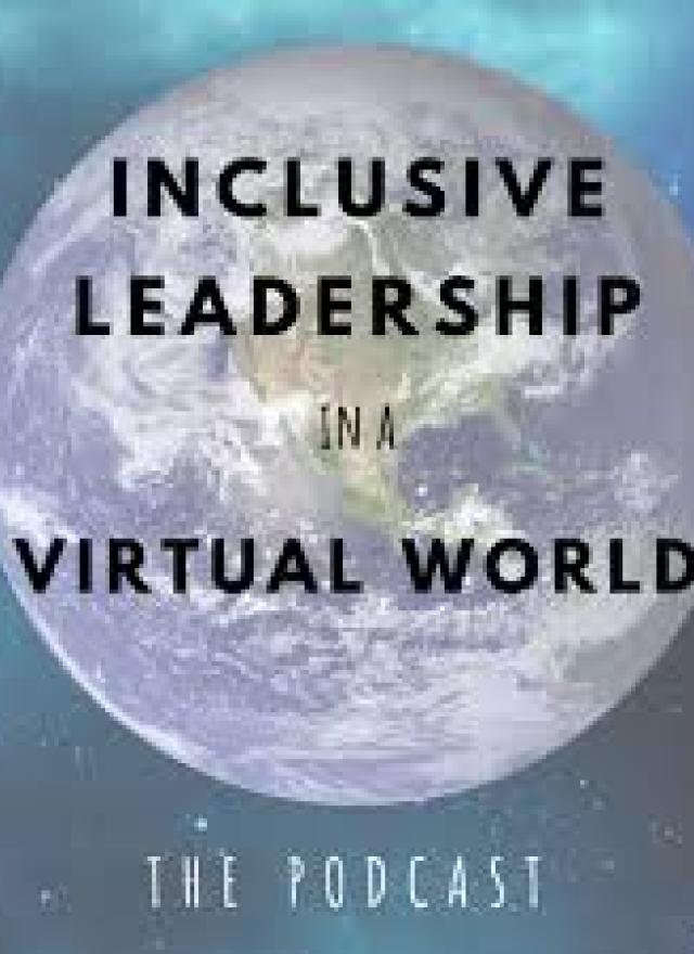 A view of earth with text overlay of inclusive leadership weekly