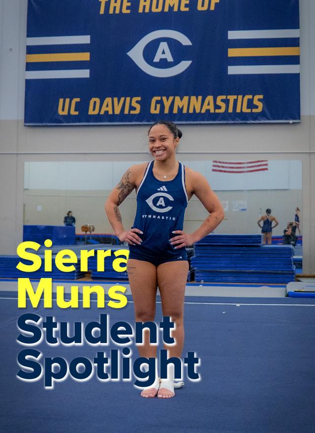 Sierra Muns standing on gymnastics mat