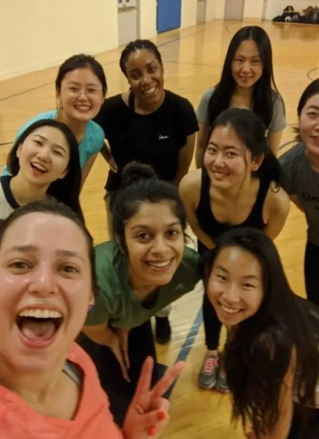 Zumba class participant selfie