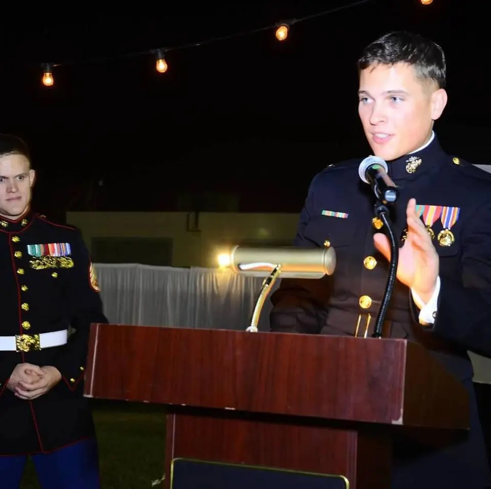 Luke Bergman MBA at Dhahran USMC birthday ball