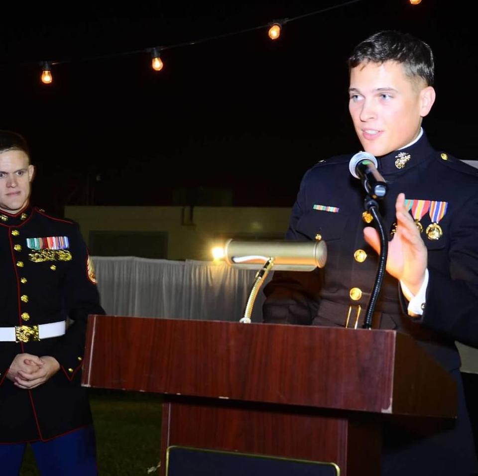 Luke Bergman MBA at Dhahran USMC birthday ball