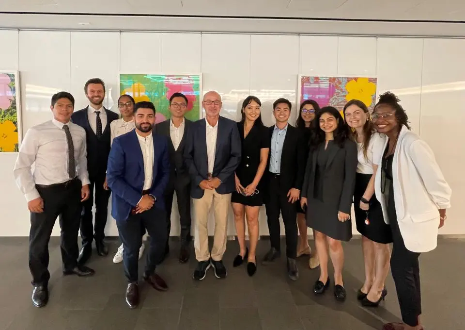 Sodontuya Nerguidavaa MBA 22 at lunch with CEO Todd Gibbons