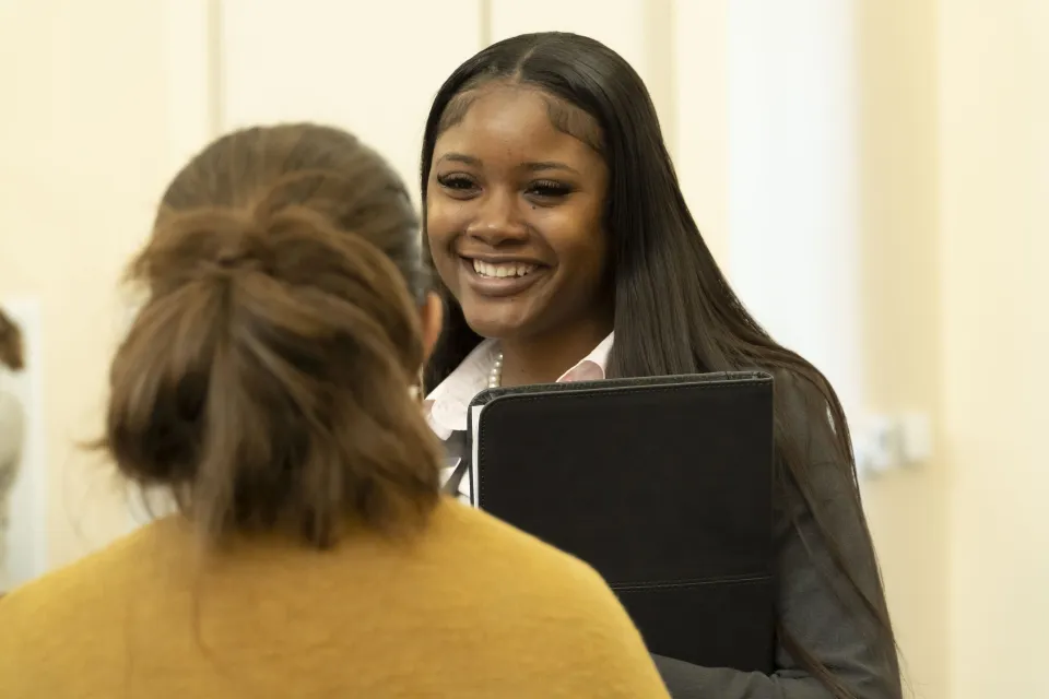 Woman at Meet the Firms