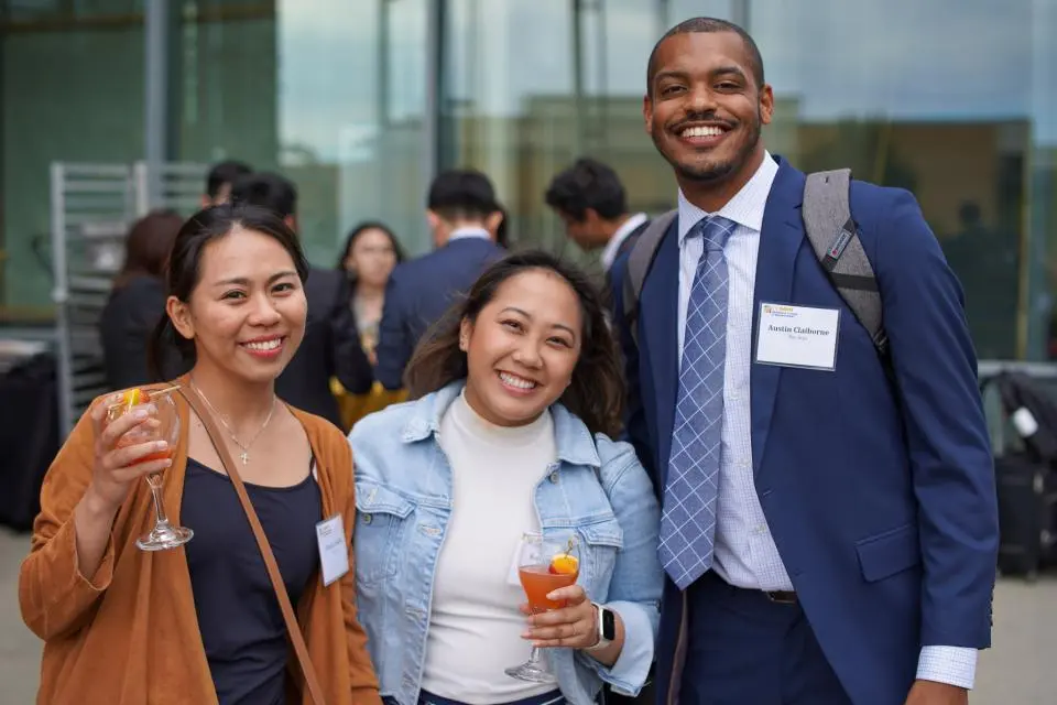 At the School’s academic year welcome reception, Austin Claiborne met many fellow UC Davis graduate business students from all of the degree programs.  
