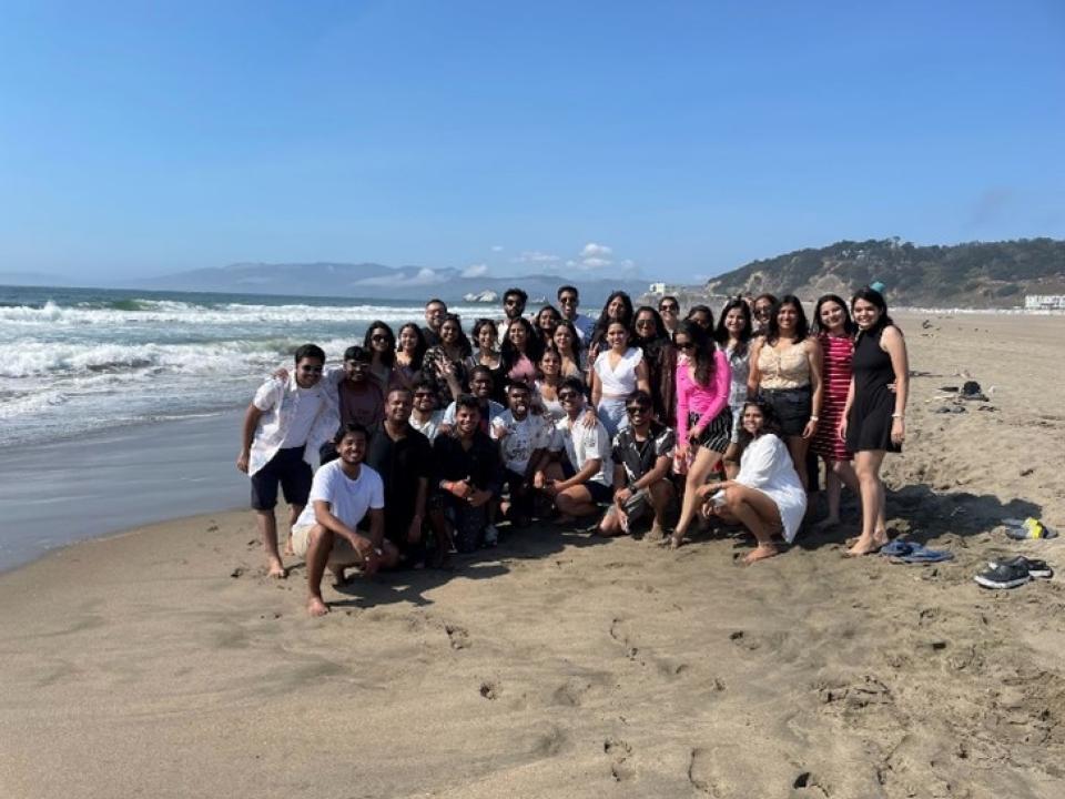 Mrimon "Nemo" Guha with his cohort at the beach