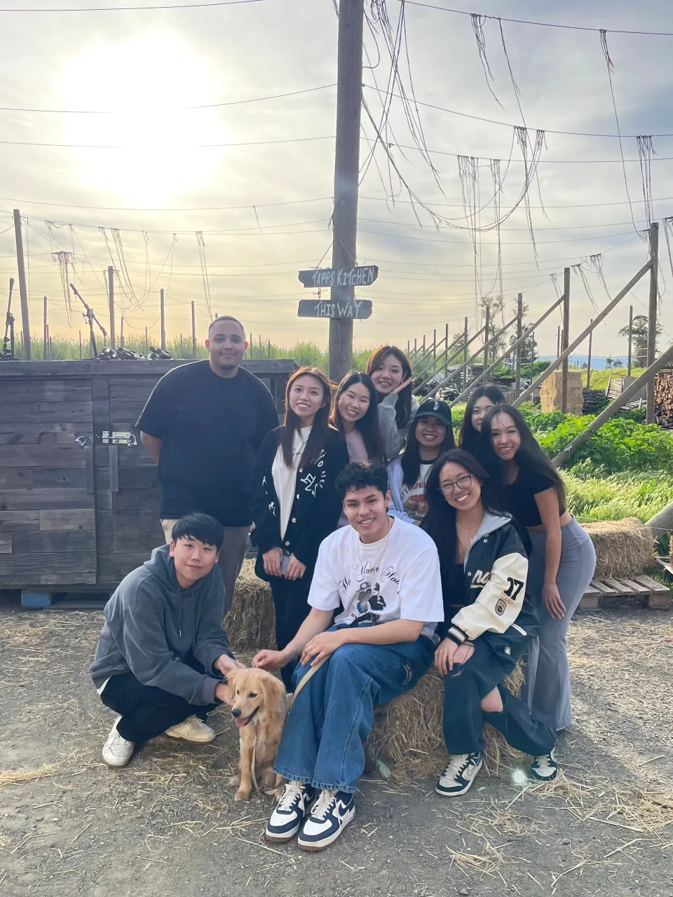 group of MPAc students at Ruhstaller Farms