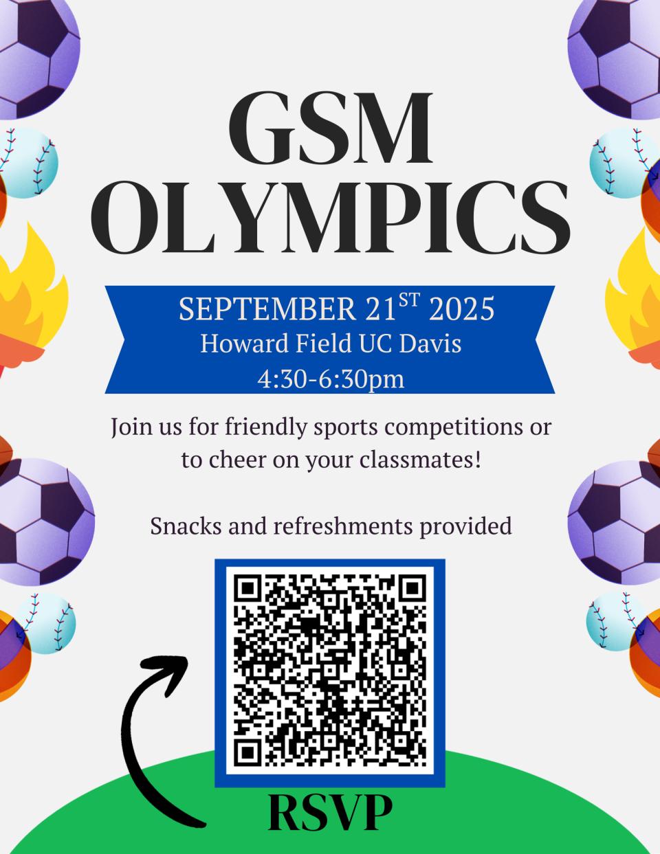 GSM olympics event flyer