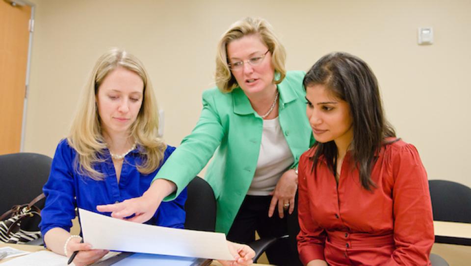Professor Shannon Anderson with Bay Area MBA students at Bishop Ranch in 2011.