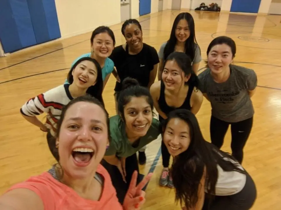 Zumba class participant selfie