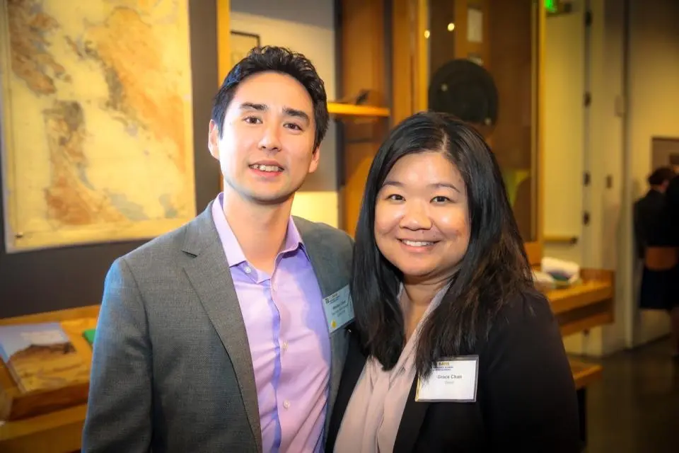 Wesley Chua and wife, Grace Chan, at the UC Davis All-Stars event at the Exploratorium in San Francisco