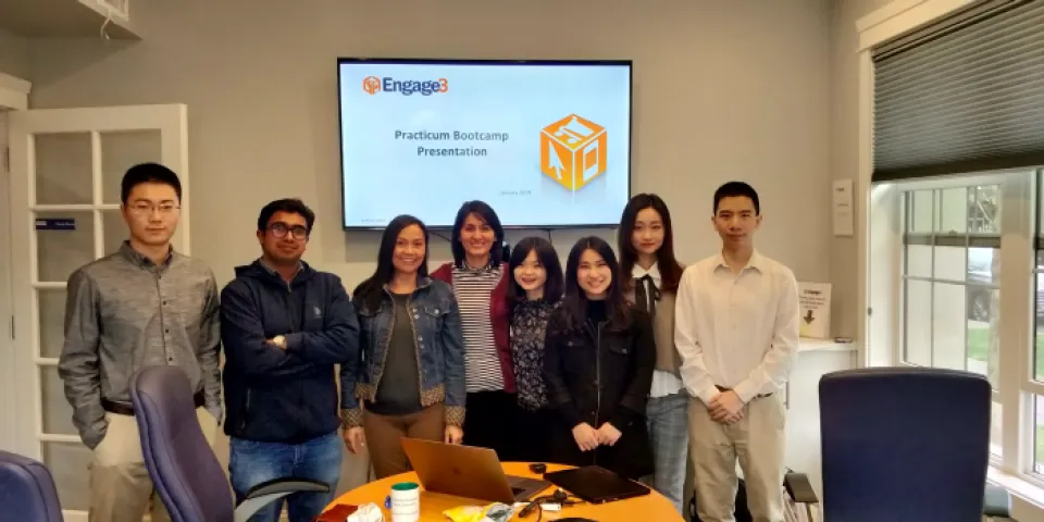 Beverly Huang and her practicum team