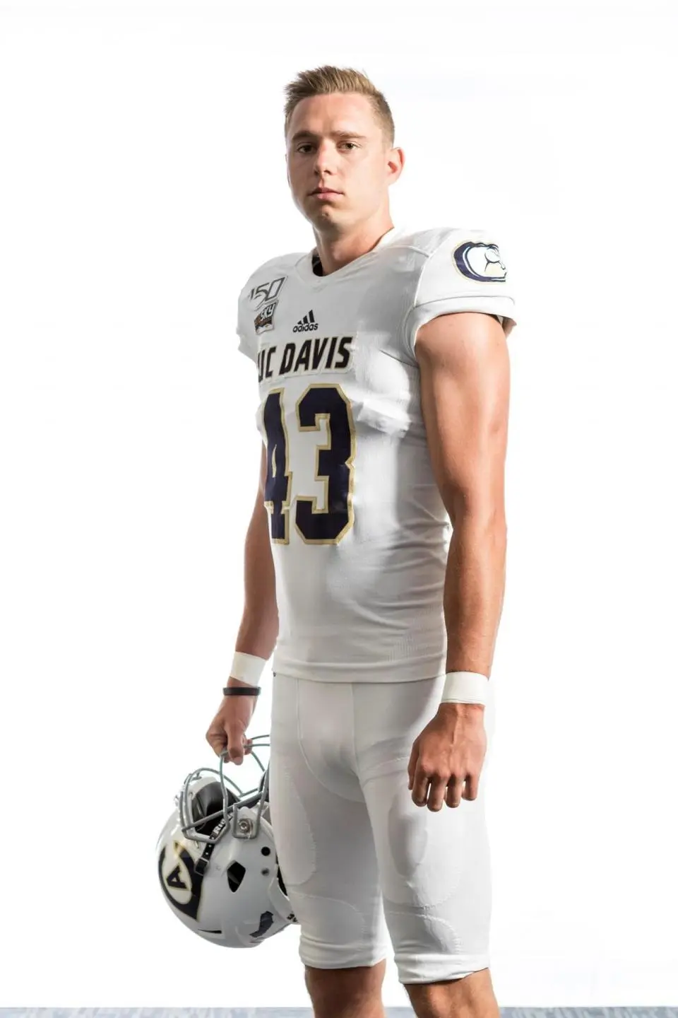 Max O'Rourke in his football uniform