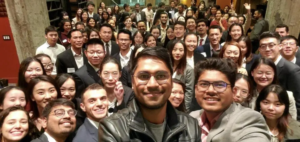 MSBA students and staff at a networking event in San Francisco
