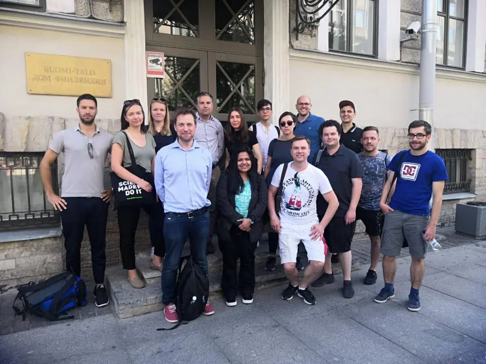 A group of MBA students in St Petersburg