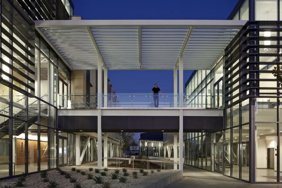 Outside of Gallagher Hall at Night