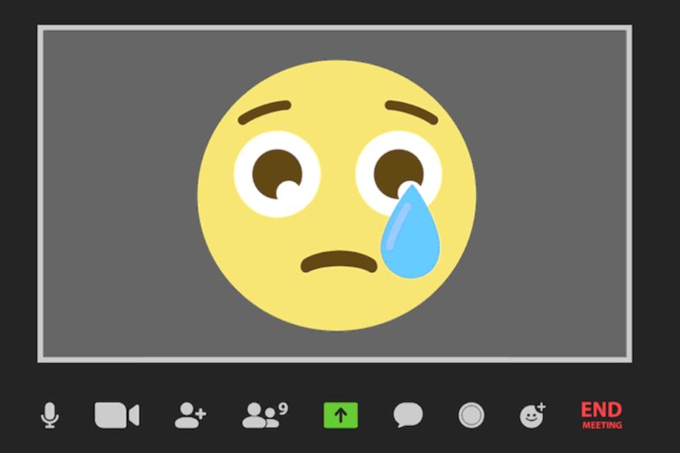 Crying on a Zoom call