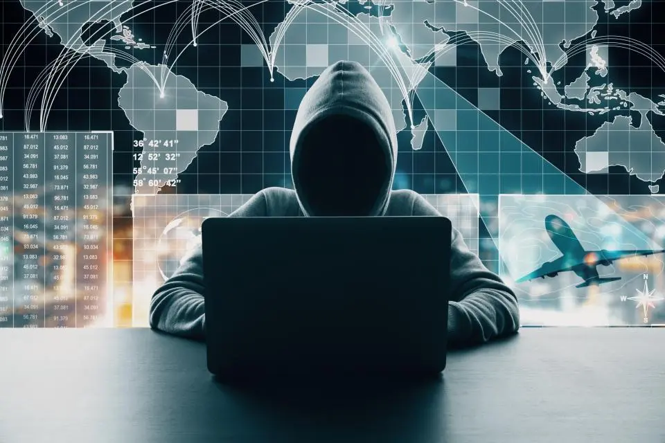 Hacker in front of computer