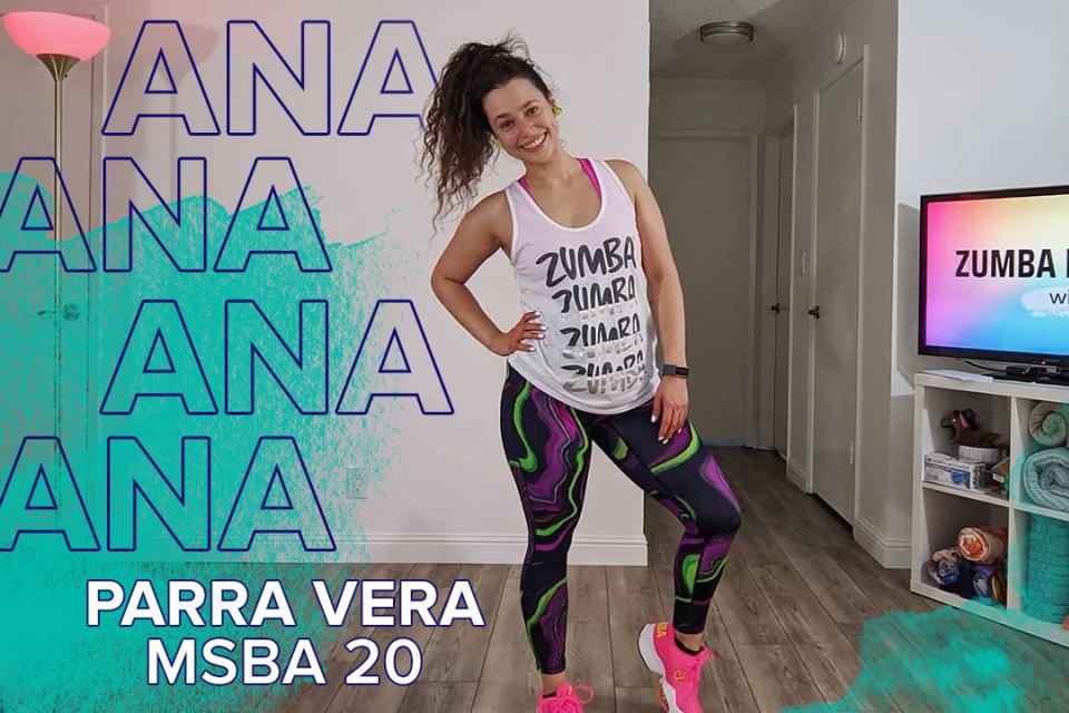 Ana Parra Vera MSBA 20 leads Google Zumba class 