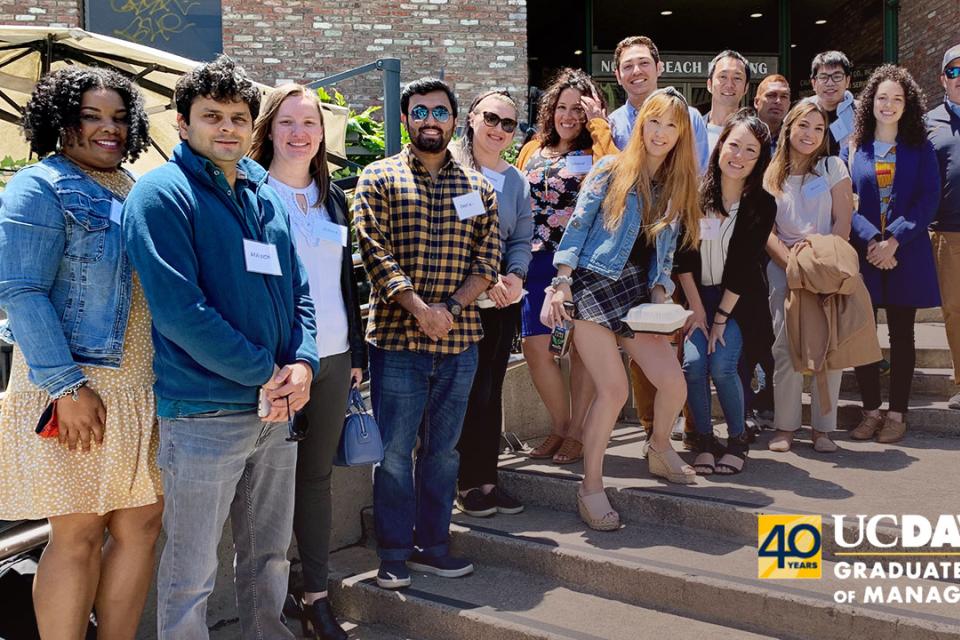 Valerie James and incoming Bay Area MBA cohort