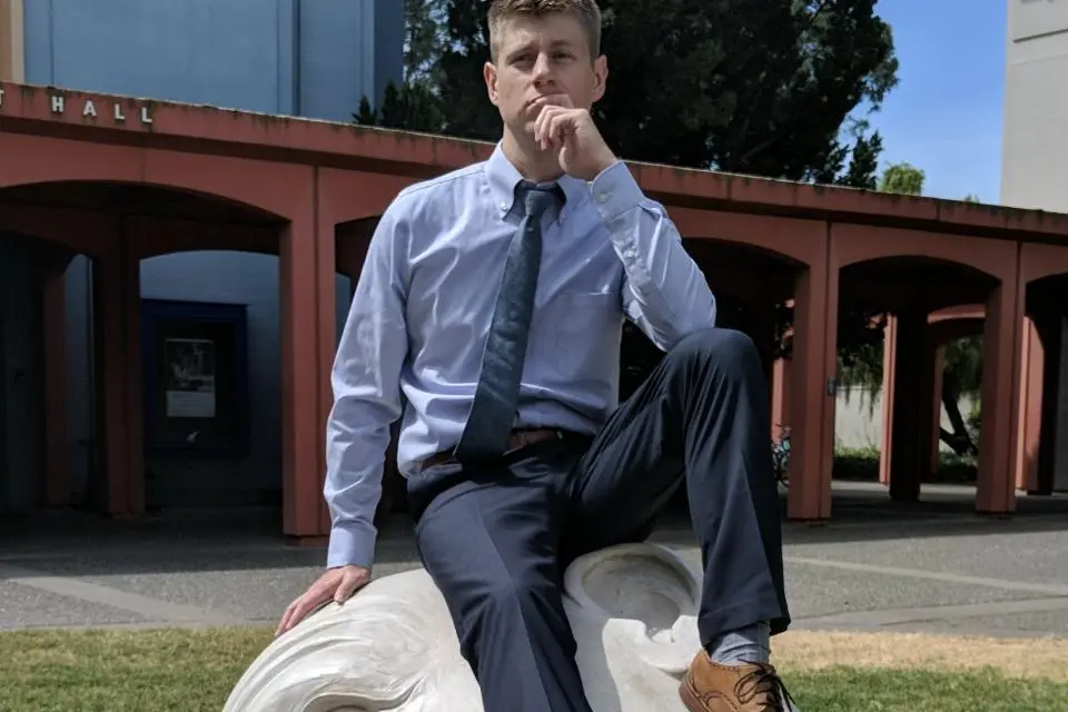 Kyle Gillingwater MPAc 21 takes a photo on one of the UC Davis Eggheads 