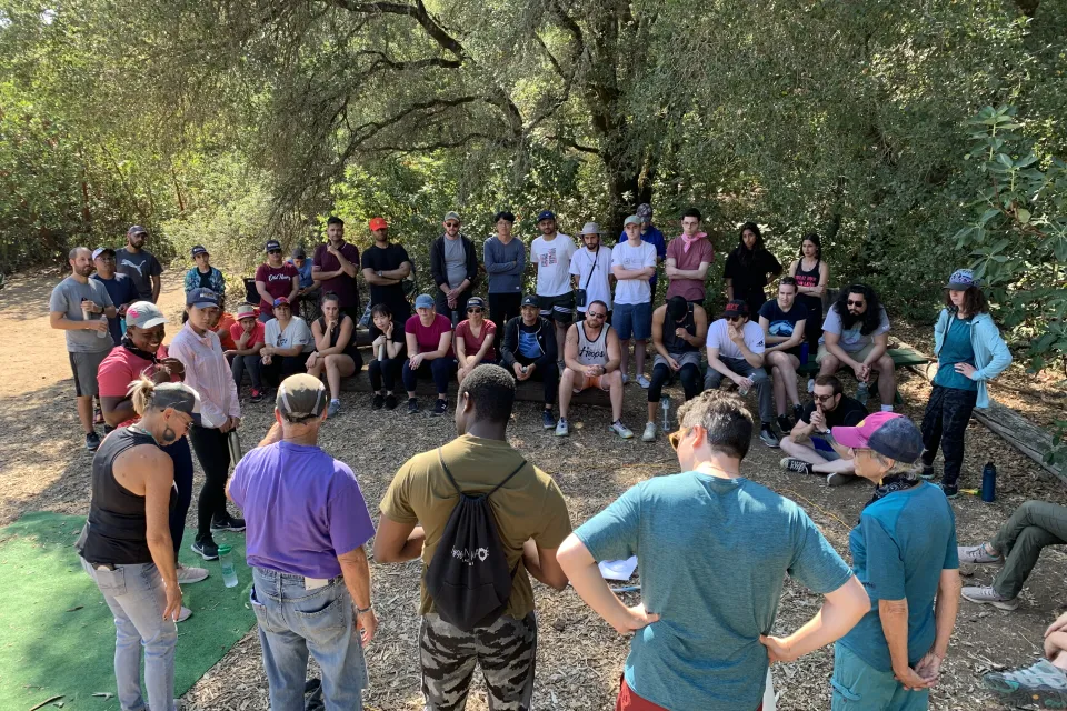 Full-Time MBA students at Sonoma Ropes Course