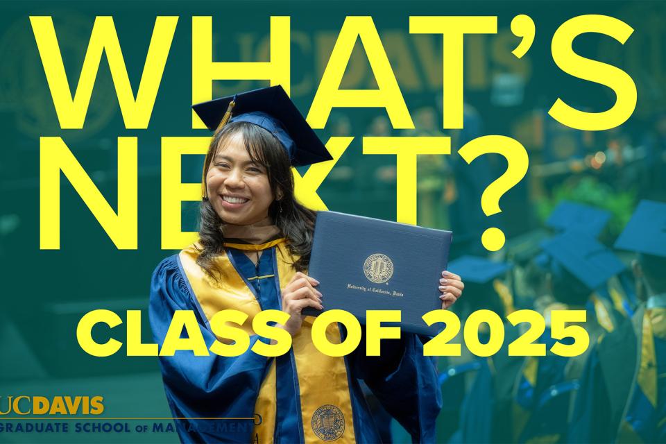 student wearing graduation cap and robe