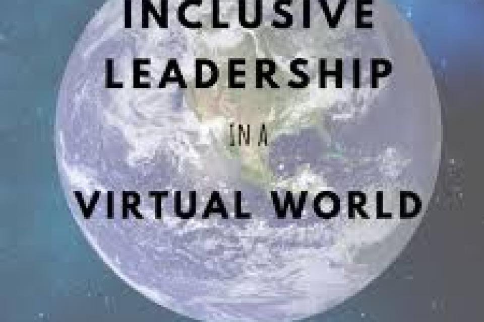A view of earth with text overlay of inclusive leadership weekly
