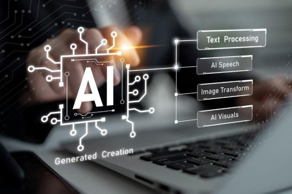 graphic with letters AI 