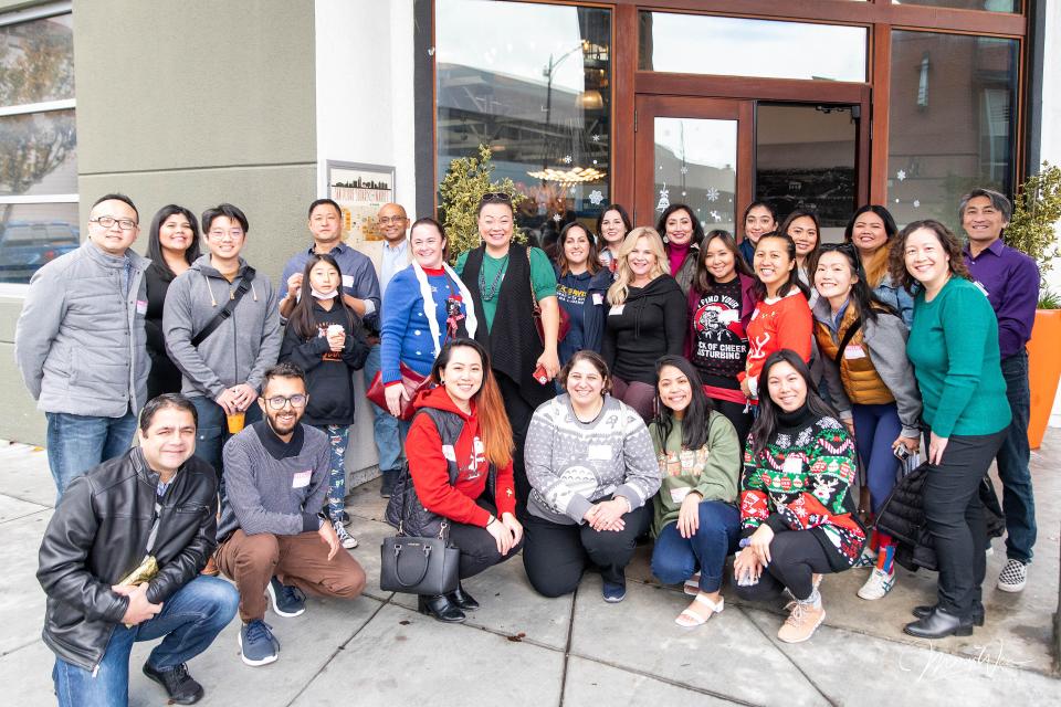 Group photo outside the venue at the 2022 OMBA Winter Mixer event